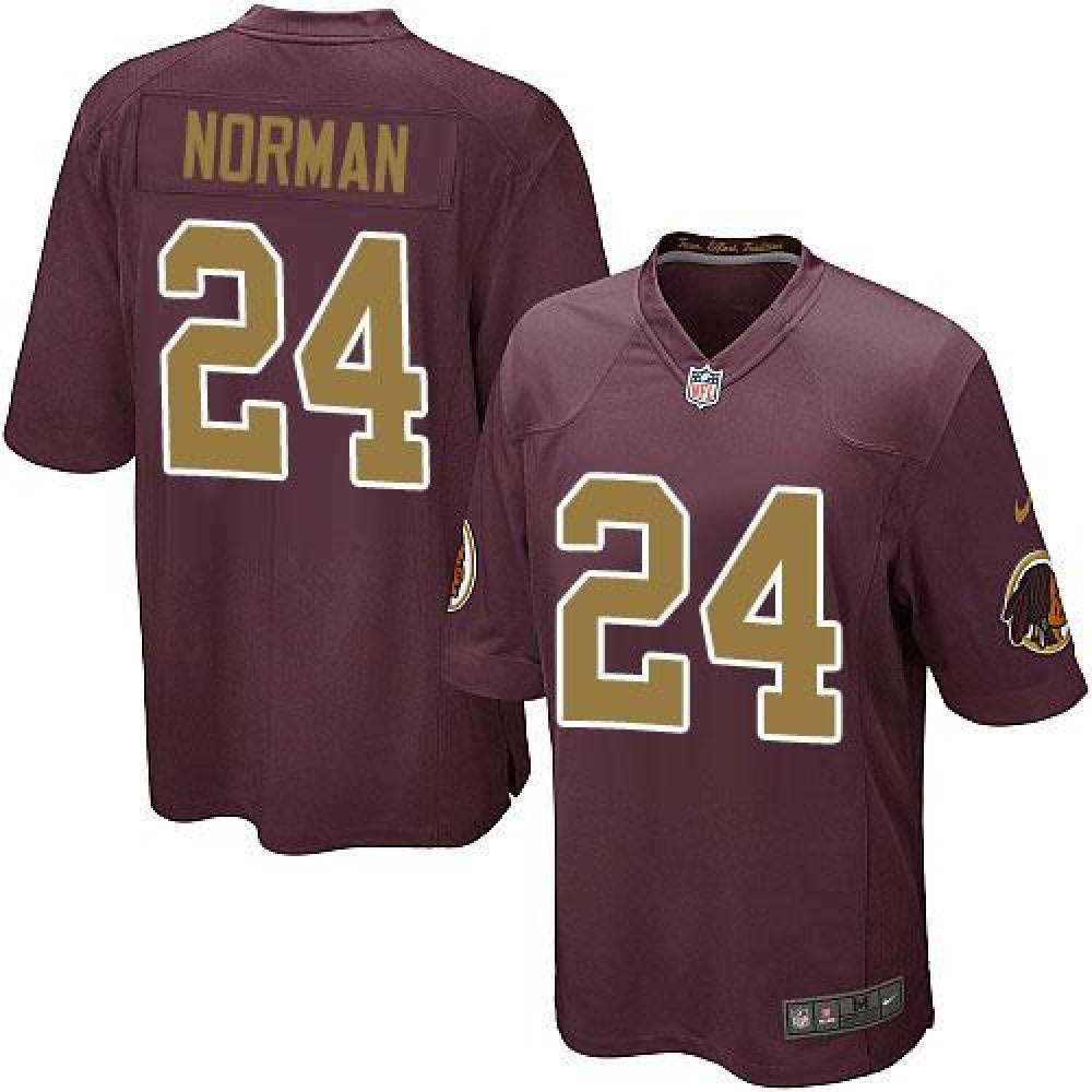 Redskins #24 Josh Norman Burgundy Red Alternate Youth Stitched NFL Elite Jersey 