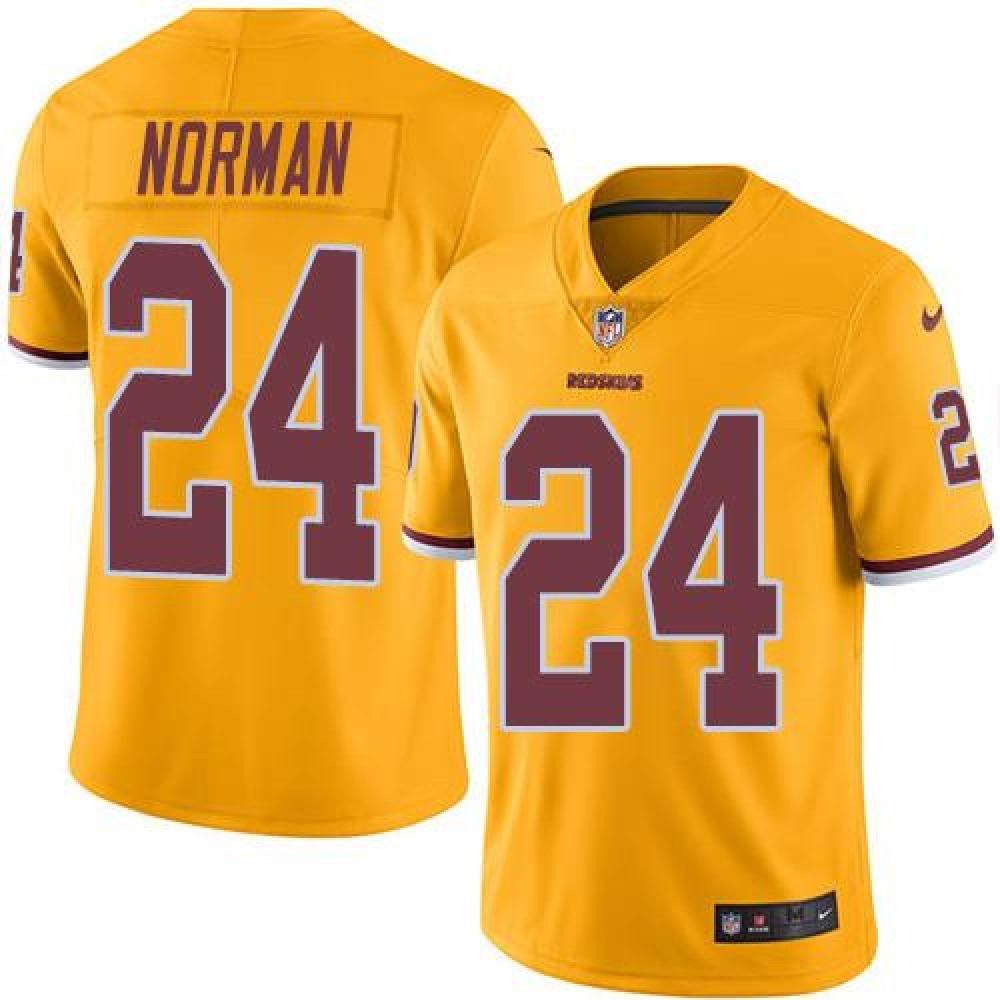 Redskins #24 Josh Norman Gold Youth Stitched NFL Limited Rush Jersey 