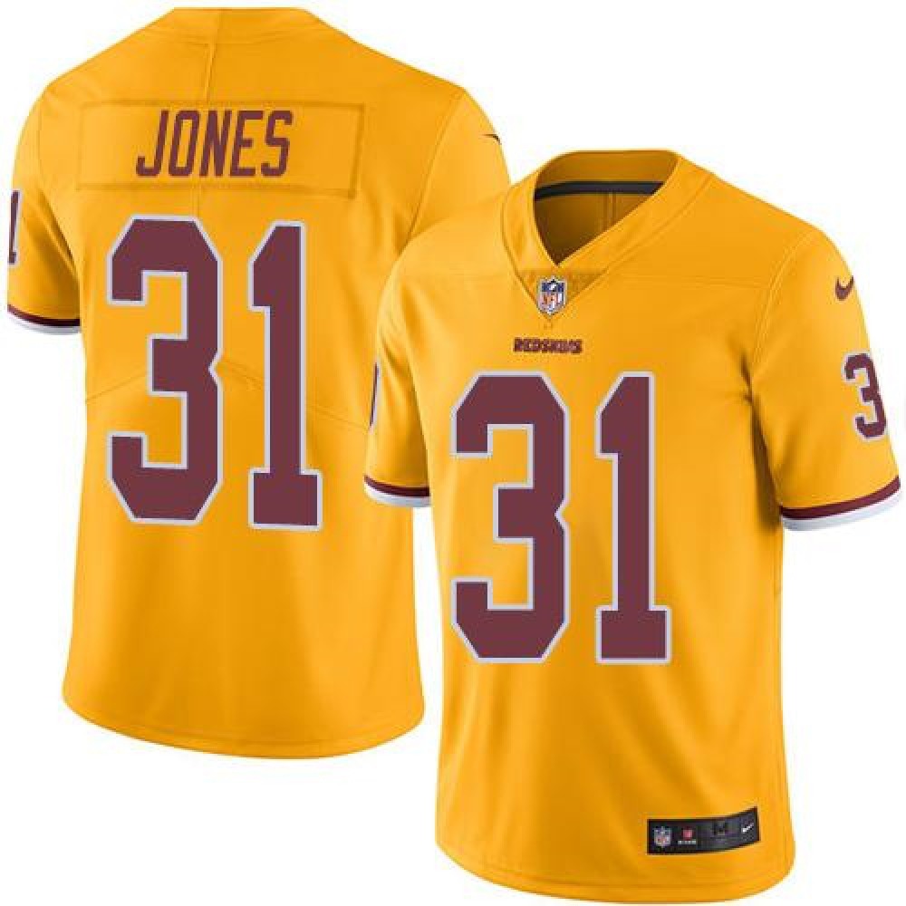 Redskins #31 Matt Jones Gold Youth Stitched NFL Limited Rush Jersey 