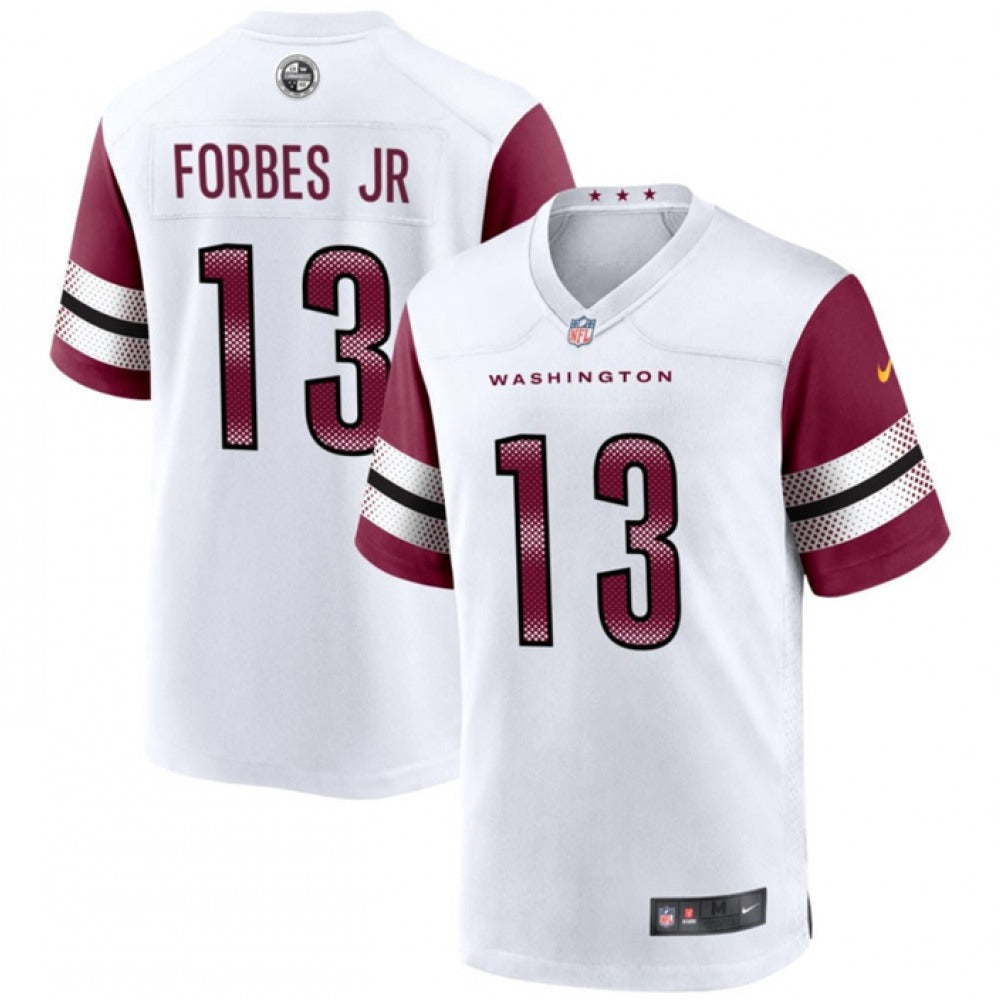 Youth Washington Commanders #13 Emmanuel Forbes 2022 White Stitched Football Jersey 