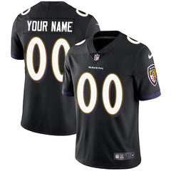 Youth Baltimore Ravens ACTIVE PLAYER Custom Black Vapor Untouchable Limited Stitched Jersey 