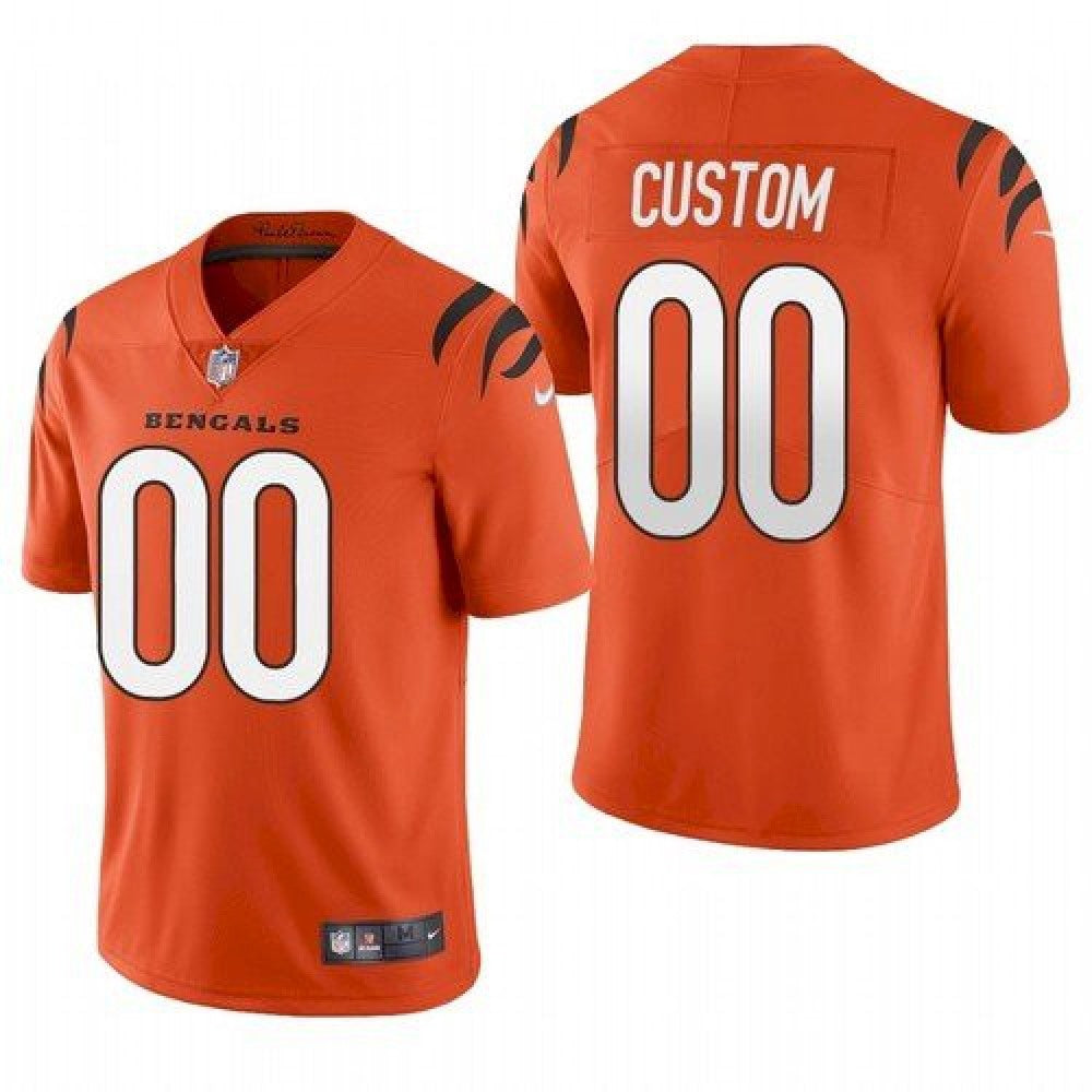 Youth Cincinnati Bengals ACTIVE PLAYER Custom Orange Vapor Untouchable Limited Stitched Jersey 