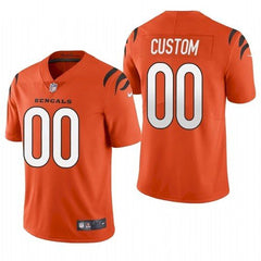 Youth Cincinnati Bengals ACTIVE PLAYER Custom Orange Vapor Untouchable Limited Stitched Jersey 
