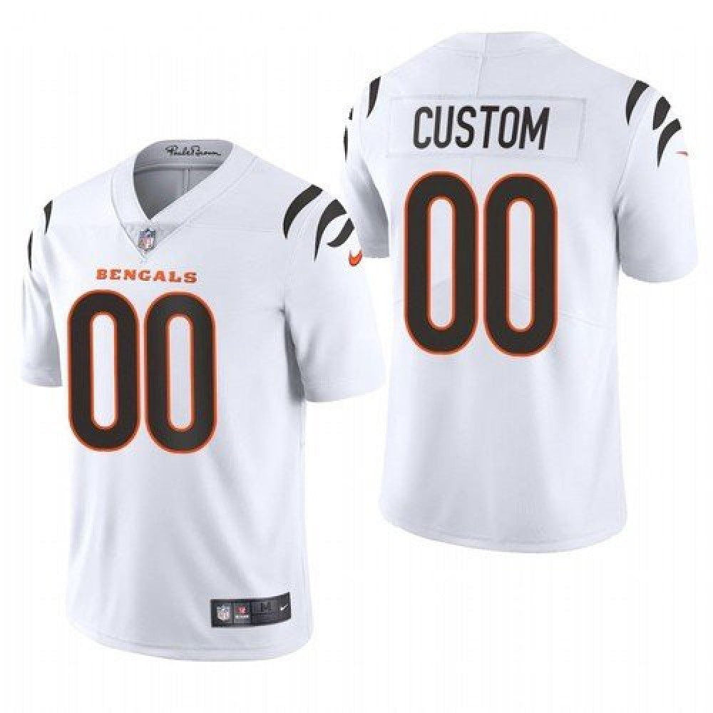 Youth Cincinnati Bengals ACTIVE PLAYER Custom White Vapor Untouchable Limited Stitched Jersey 
