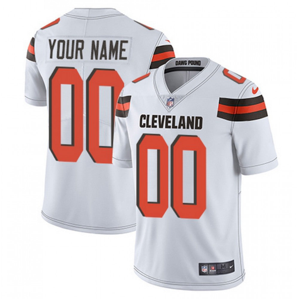Youth Cleveland Browns Customized White Vapor Untouchable Stitched Football Jersey 