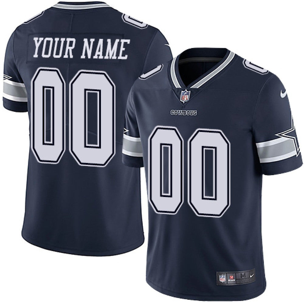 Youth Dallas Cowboys Active Player Custom Navy Vapor Untouchable Stitched Jersey 