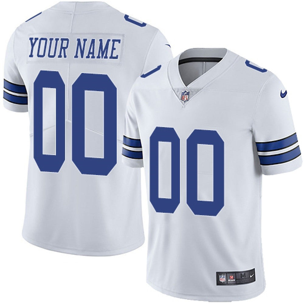 Youth Dallas Cowboys ACTIVE PLAYER Custom White Vapor Untouchable Limited Stitched Jersey 