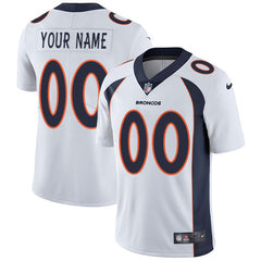 Youth Denver Broncos ACTIVE PLAYER Custom White Vapor Limited Stitched Jersey 