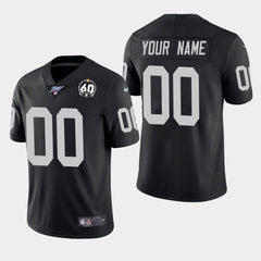 Youth Las Vegas Raiders Customized Black 100th Season With 60 Patch Vapor Untouchable Stitched NFL Jersey 