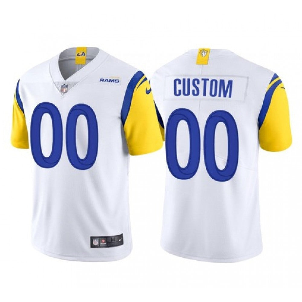 Youth Los Angeles Rams ACTIVE PLAYER Custom 2020 New White Vapor Untouchable Limited Stitched NFL Jersey 