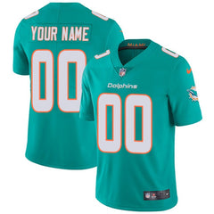 Youth Miami Dolphins ACTIVE PLAYER Custom Aqua Vapor Untouchable Limited Stitched Jersey 