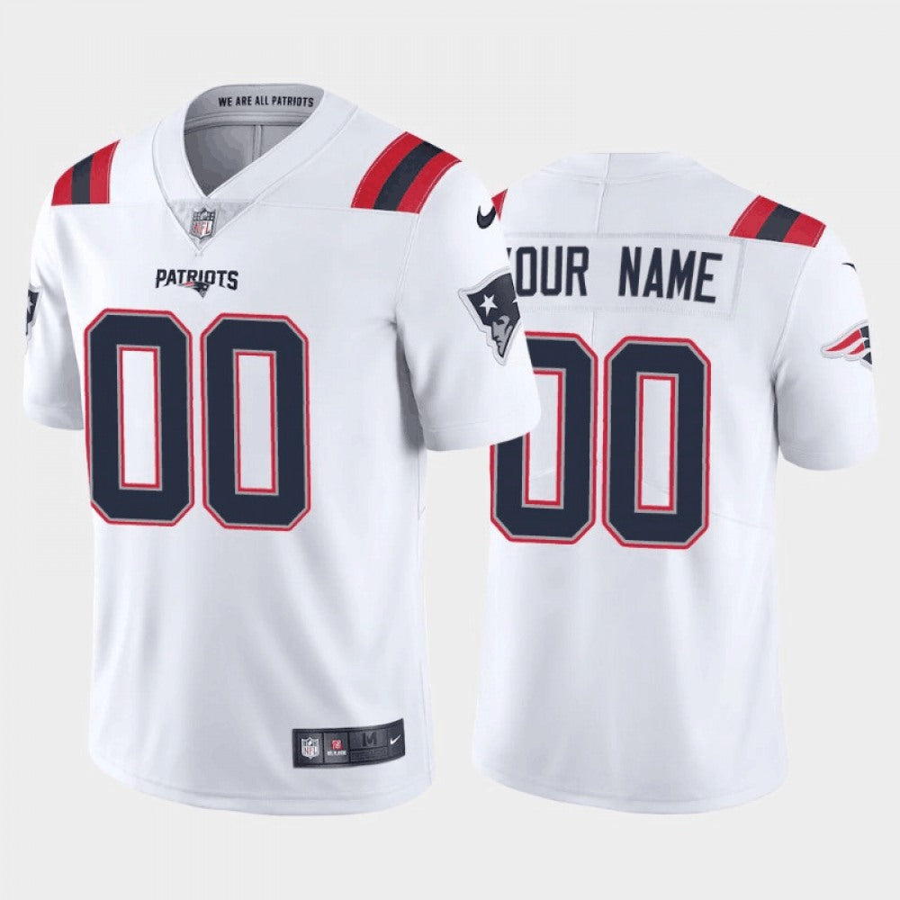 Youth New England Patriots ACTIVE PLAYER Custom White Vapor Untouchable Limited Stitched Jersey 