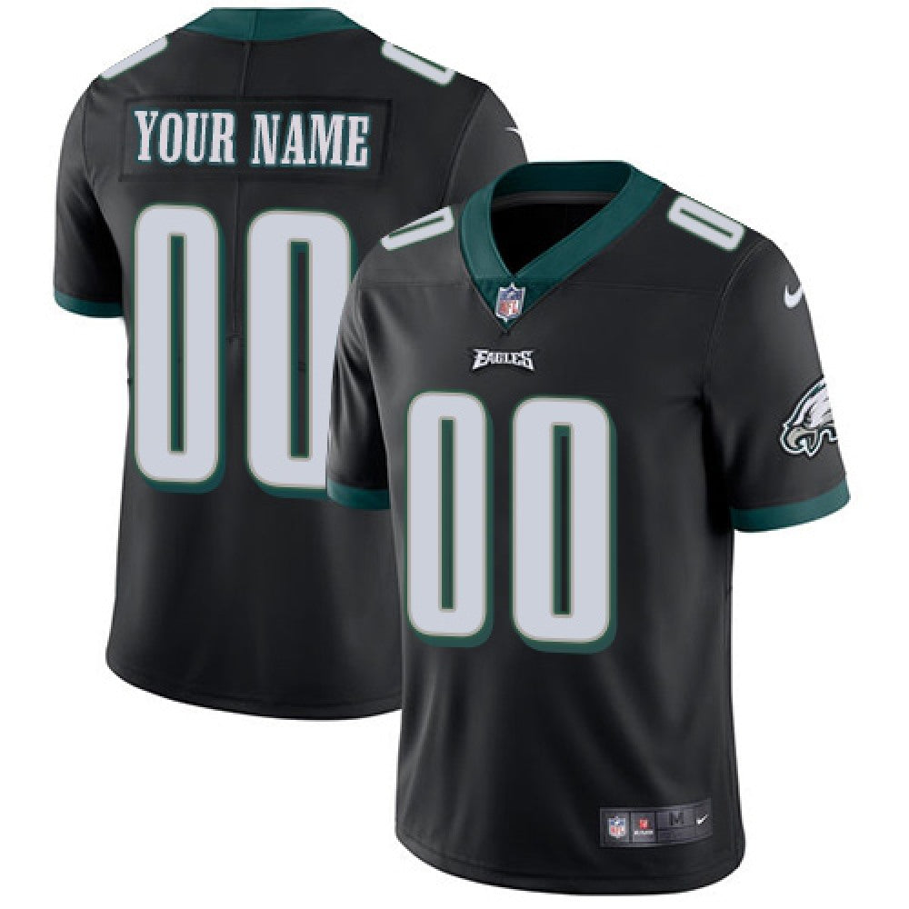 Youth Philadelphia Eagles ACTIVE PLAYER Custom Black Vapor Untouchable Limited Stitched Jersey 