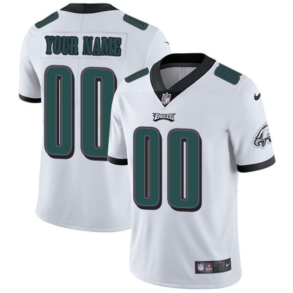 Youth Philadelphia Eagles ACTIVE PLAYER Custom White Vapor Untouchable Limited Stitched NFL Jersey 