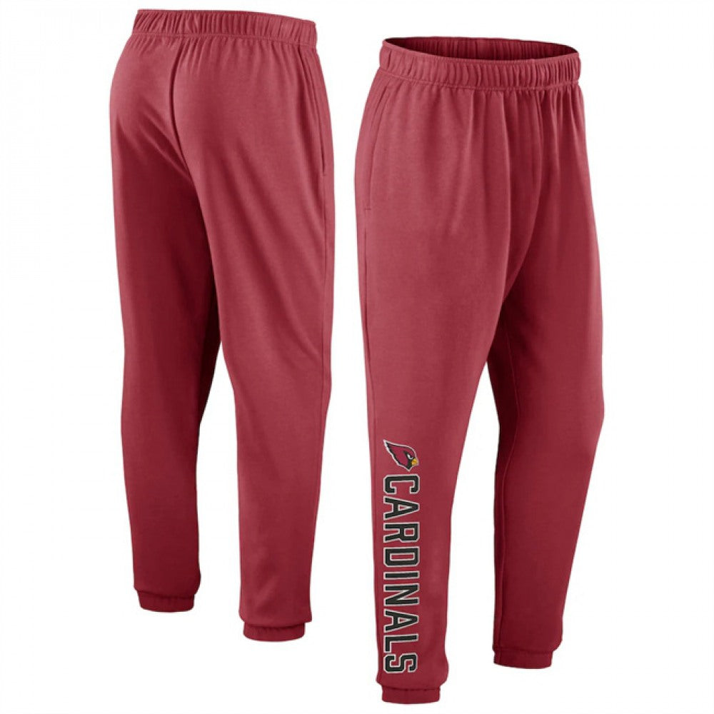 Men's Arizona Cardinals Red Chop Block Fleece Sweatpants 