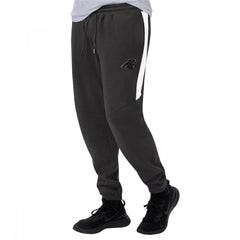 Men's Carolina Panthers Starter Black/White Goal Post Fleece Pants 