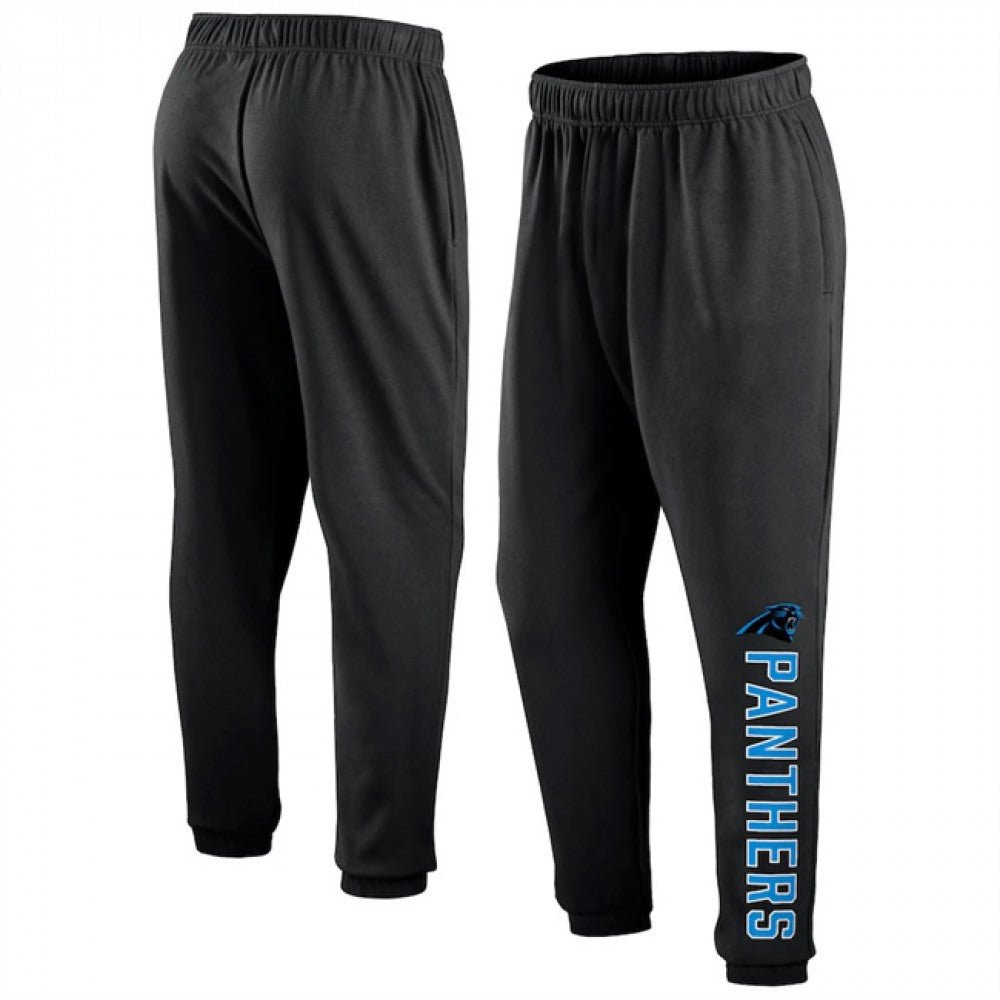 Men's Carolina Panthers Black Chop Block Fleece Sweatpants 001 
