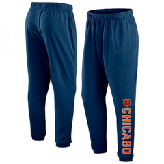 Men's Chicago Bears Navy Blue Chop Block Fleece Sweatpants 