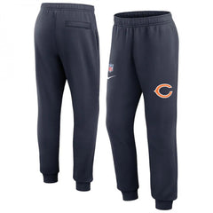 Men's Chicago Bears Navy Chop Block Fleece Sweatpants 