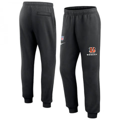 Men's Cincinnati Bengals Black Chop Block Fleece Sweatpants 