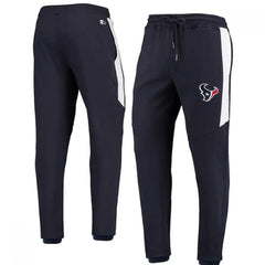 Men's Houston Texans Starter Navy/White Goal Post Fleece Pants 