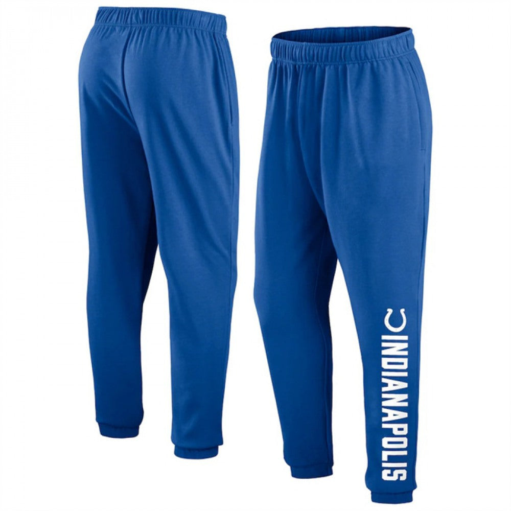 Men's Indianapolis Colts Blue Chop Block Fleece Sweatpants 