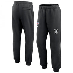 Men's Las Vegas Raiders Black Chop Block Fleece Sweatpants 