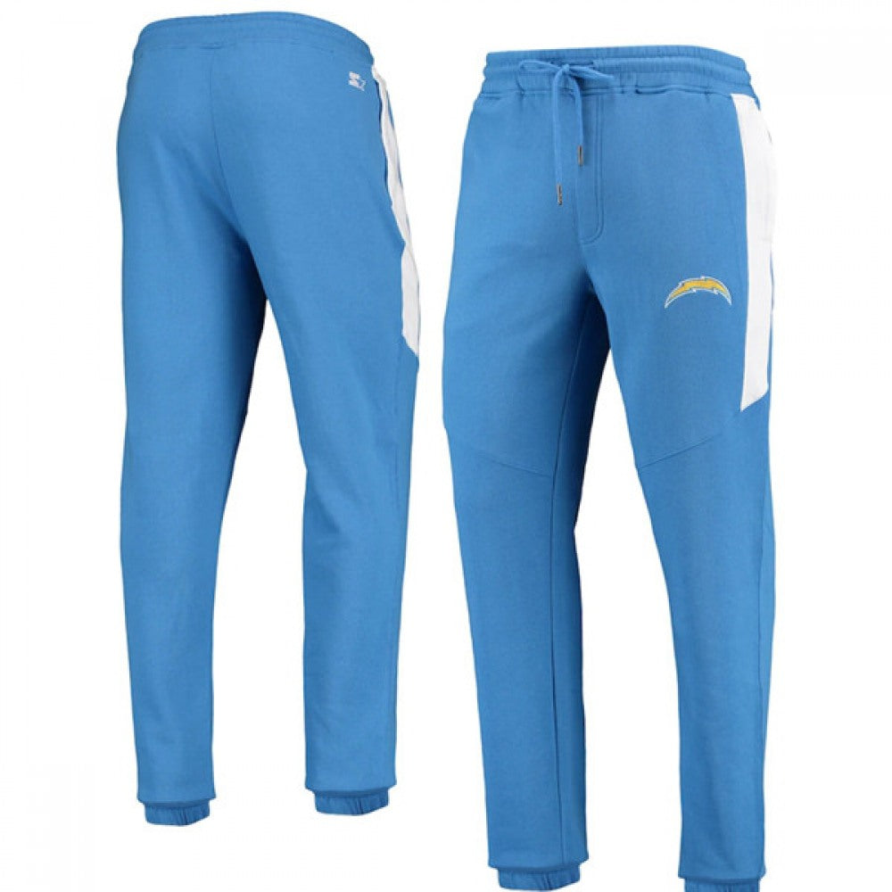 Men's Los Angeles Chargers Starter Royal /White Goal Post Fleece Pants 