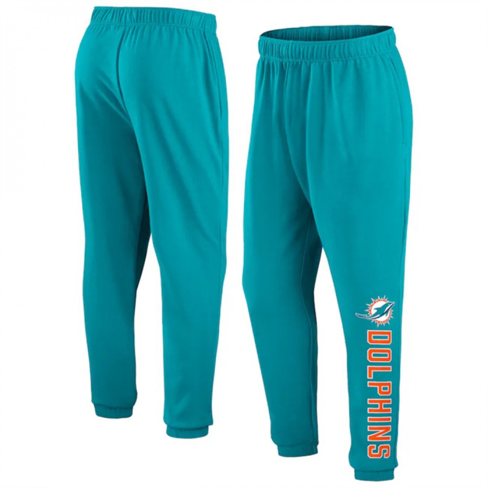 Men's Miami Dolphins Aqua Chop Block Fleece Sweatpants 