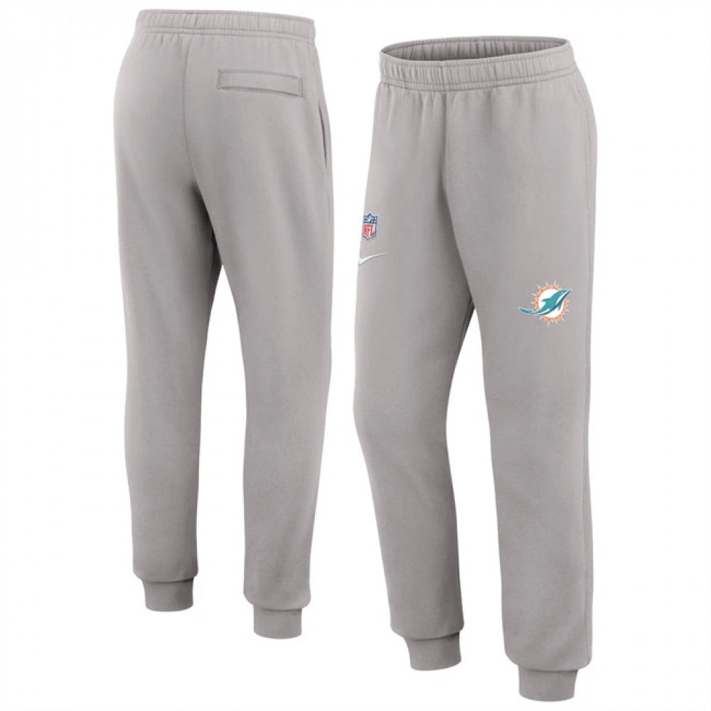 Men's Miami Dolphins Grey Chop Block Fleece Sweatpants 