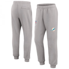 Men's Miami Dolphins Grey Chop Block Fleece Sweatpants 