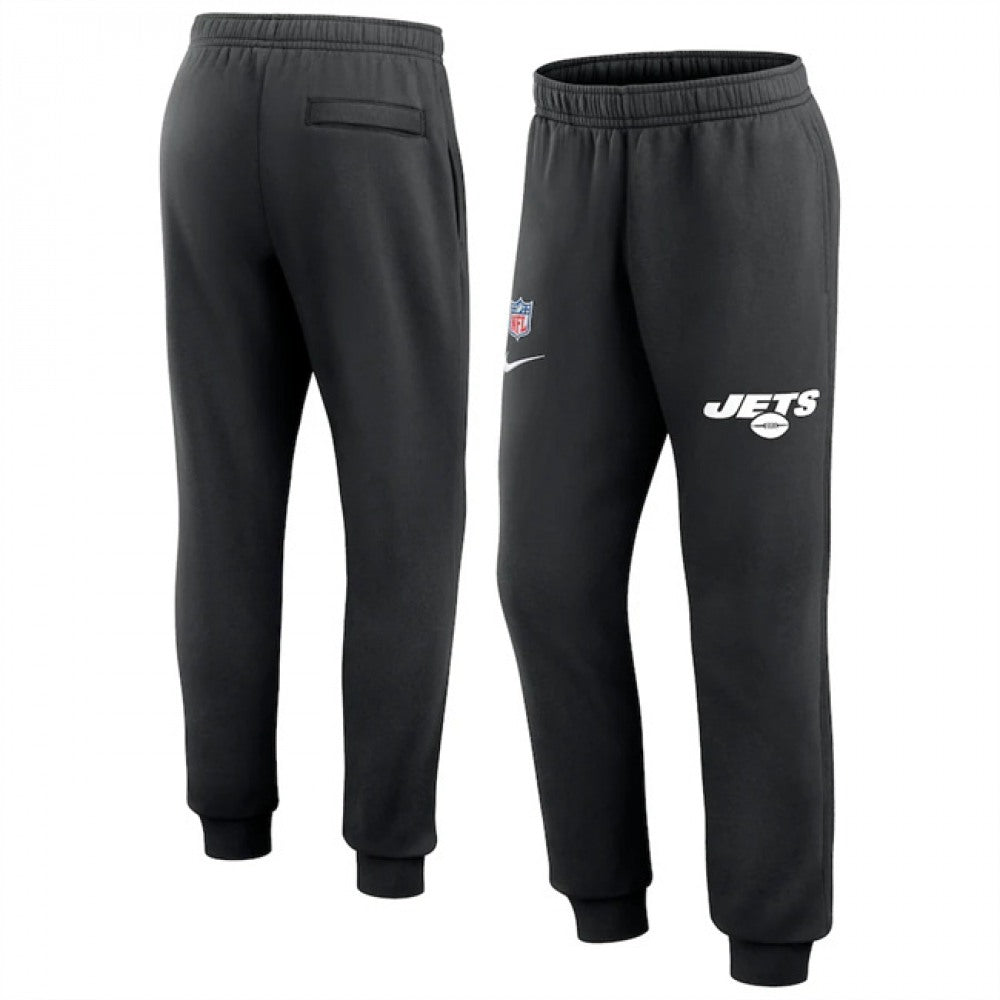 Men's New York Jets Black Chop Block Fleece Sweatpants 