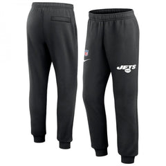 Men's New York Jets Black Chop Block Fleece Sweatpants 