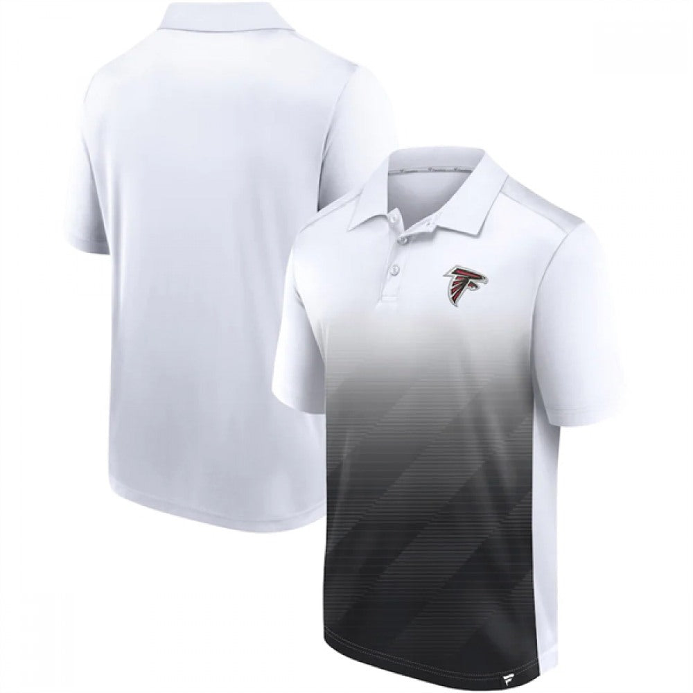 Men's Atlanta Falcons White/Black Iconic Parameter Sublimated Polo 
