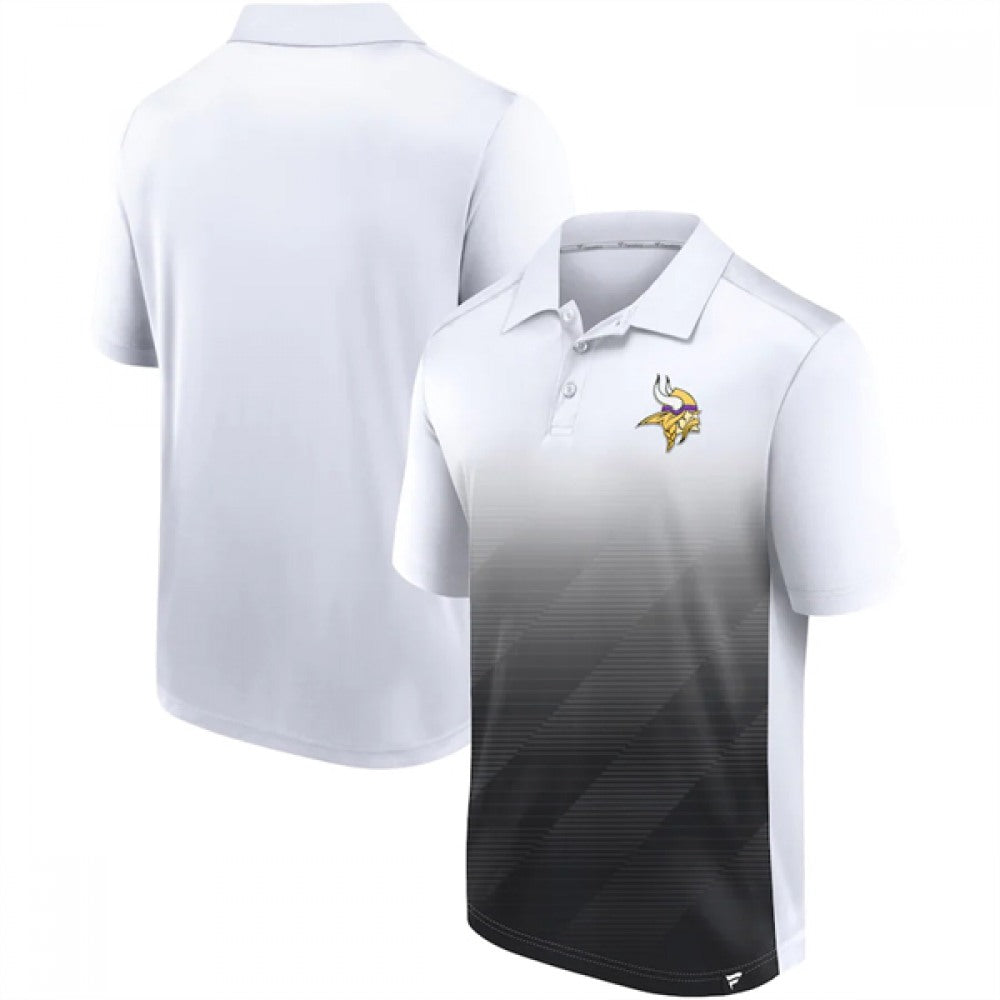 Men's Minnesota Vikings White/Black Iconic Parameter Sublimated Polo 