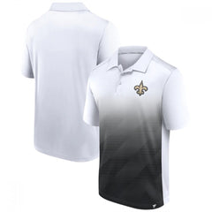 Men's New Orleans Saints White/Black Iconic Parameter Sublimated Polo 