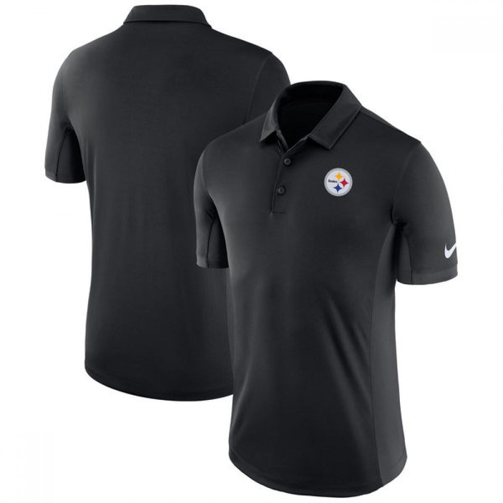 Men's Pittsburgh Steelers Black Evergreen Polo 