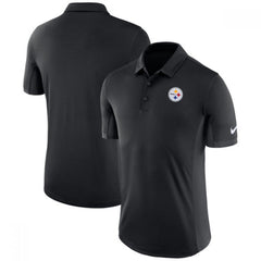 Men's Pittsburgh Steelers Black Evergreen Polo 