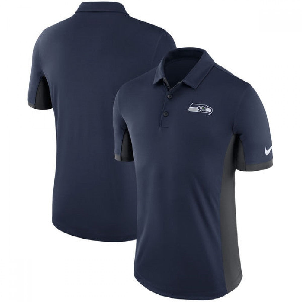Men's Seattle Seahawks College Navy Evergreen Polo 