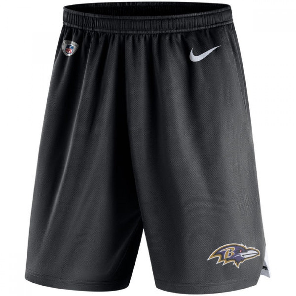 Men's Baltimore Ravens Black Knit Performance Shorts 
