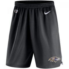 Men's Baltimore Ravens Black Knit Performance Shorts 