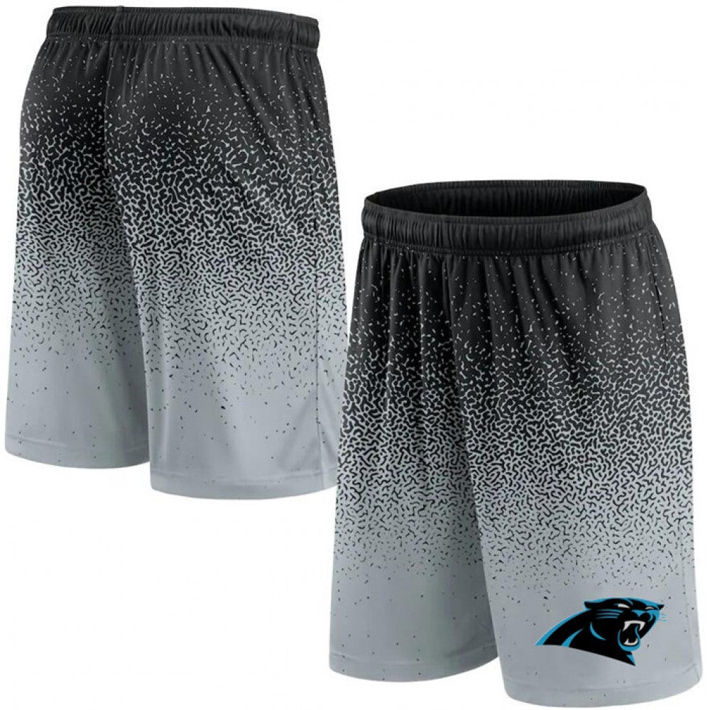 Men's Carolina Panthers Black/Grey Ombre Shorts 
