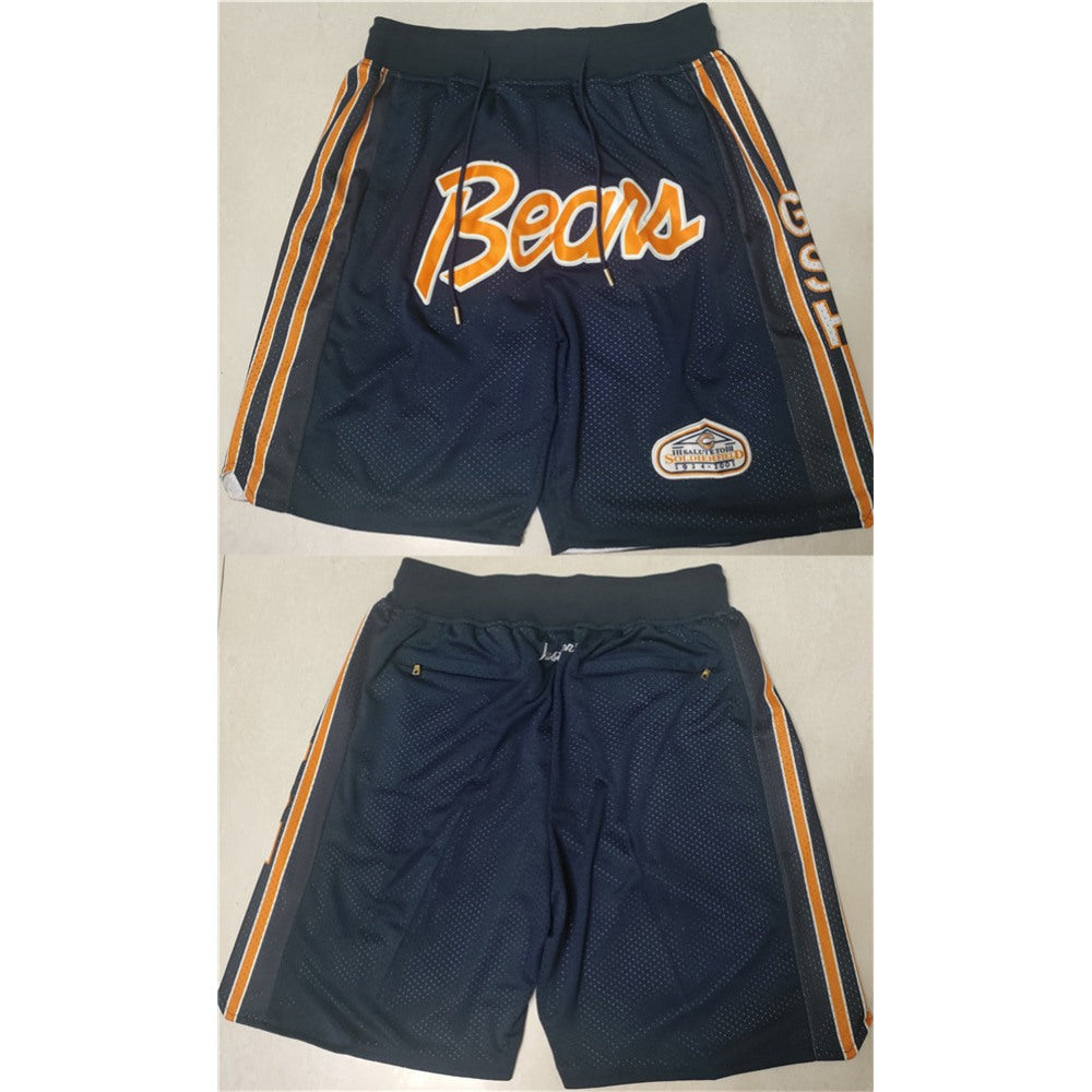 Men's Chicago Bears Navy Shorts (Run Small) 