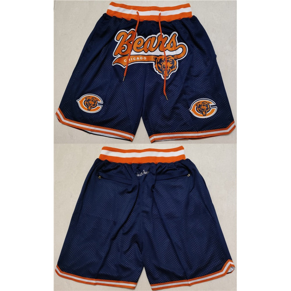 Men's Chicago Bears Navy Shorts (Run Small) 