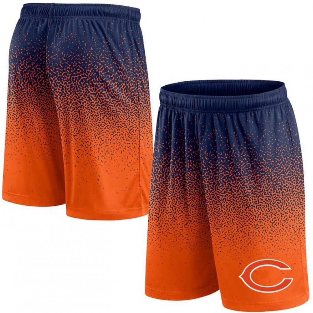 Men's Chicago Bears Navy/Orange Ombre Shorts 