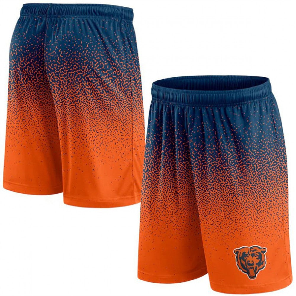 Men's Chicago Bears Navy/Orange Ombre Shorts 
