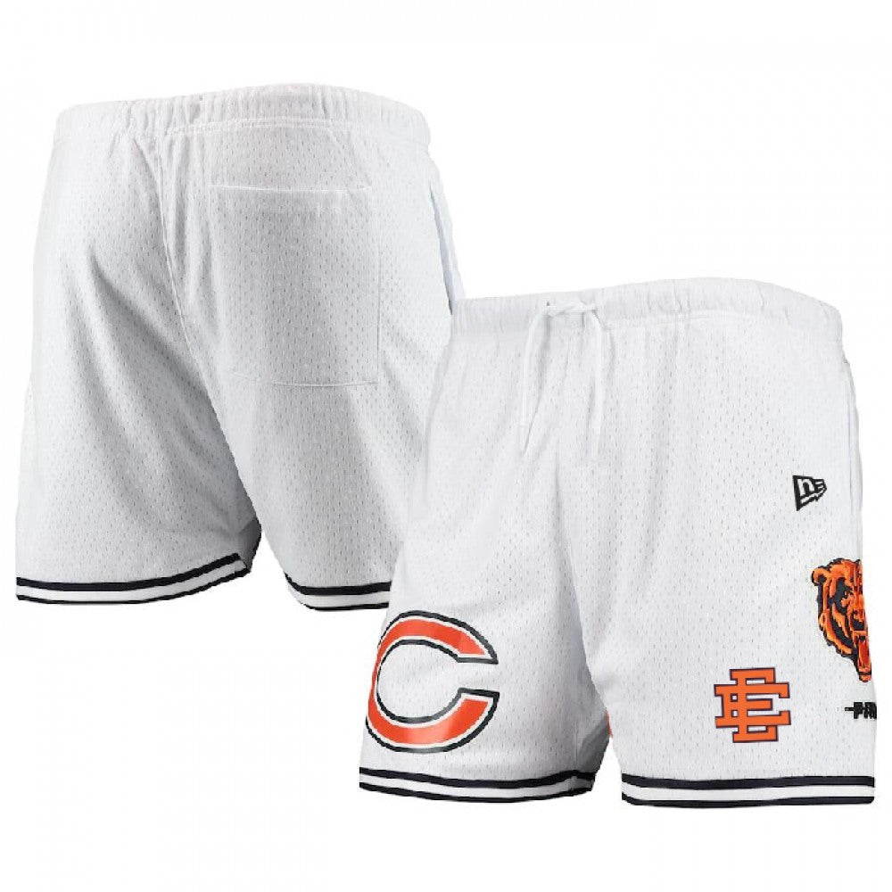 Men's Chicago Bears Pro White/Black Mesh Shorts 