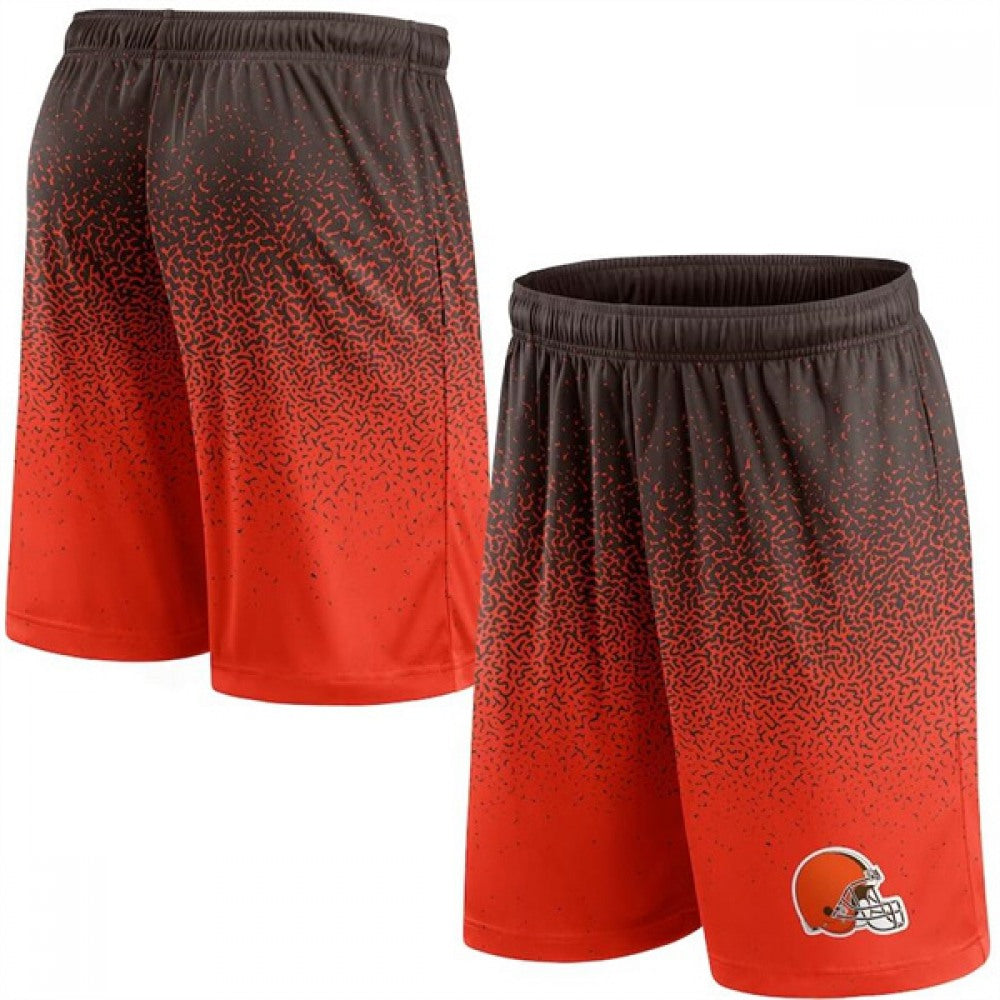 Men's Cleveland Browns Brown/Orange Ombre Shorts 