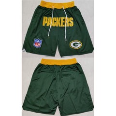 Men's Green Bay Packers Navy Shorts(Run Small) 