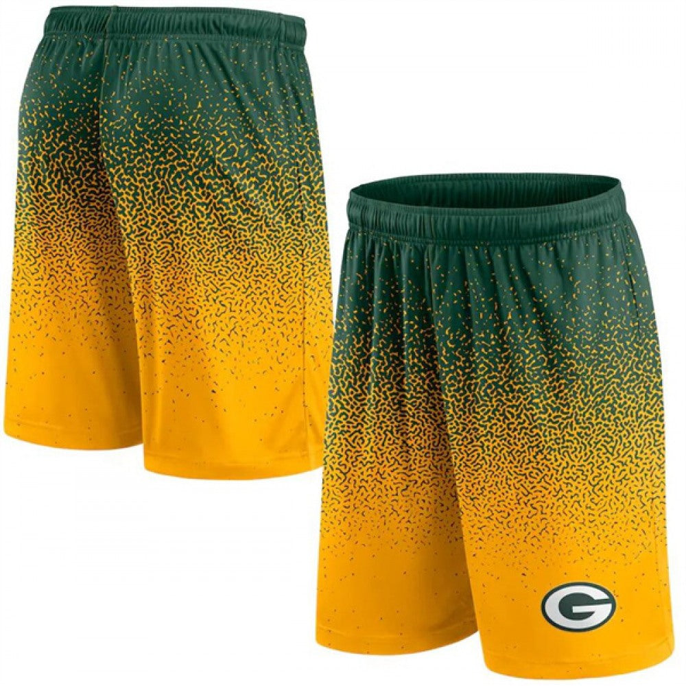 Men's Green Bay Packers Green/Gold Ombre Shorts 